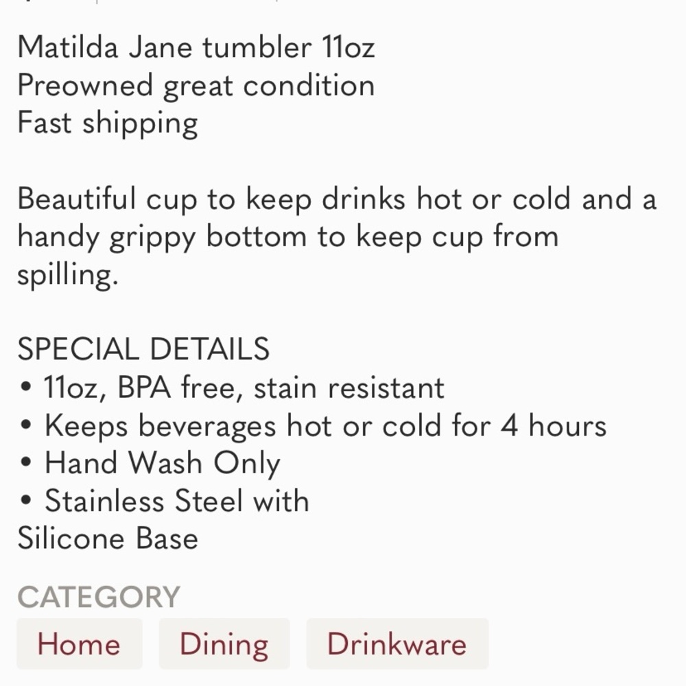 🎅🏻SALE Matilda Jane floral 11oz wine or drink tumbler in blues and pinks lid - Picture 14 of 14